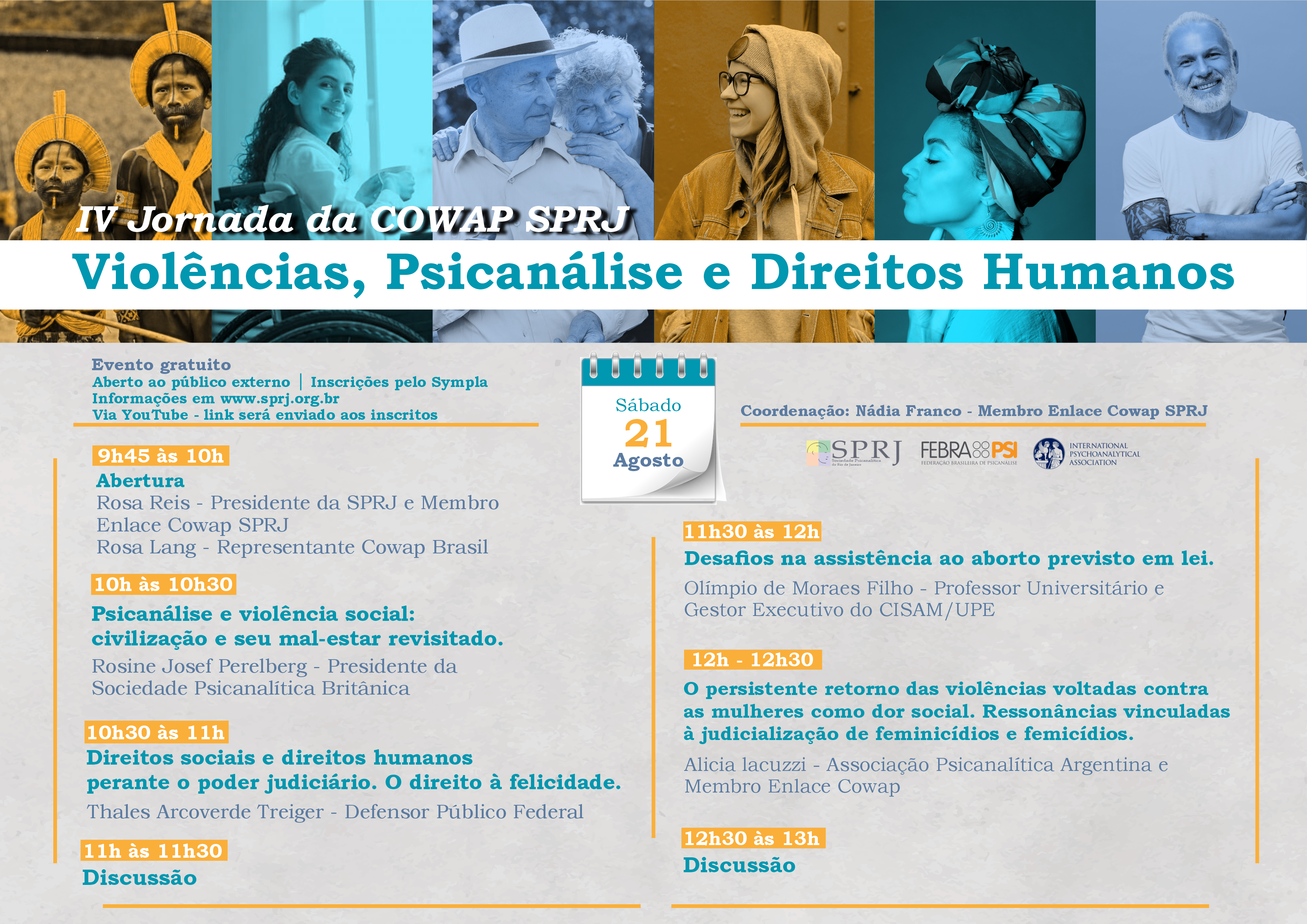 Violências, Psicanálise e Direitos Humanos - IV Jornada COWAP SPRJ @ on-line