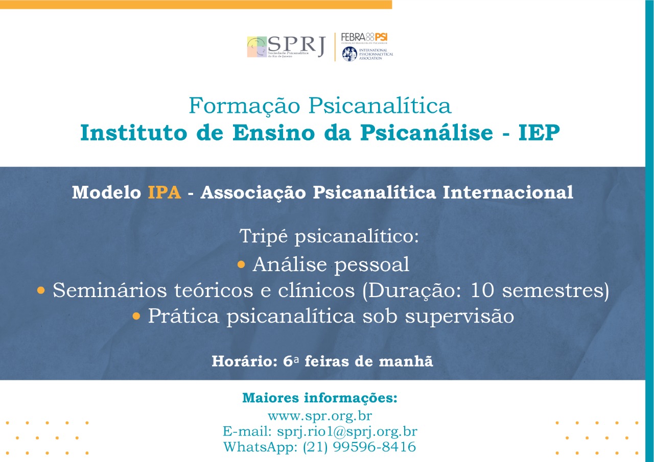 Formação Psicanalítica - Instituto de Ensino da Psicanálise - IEP