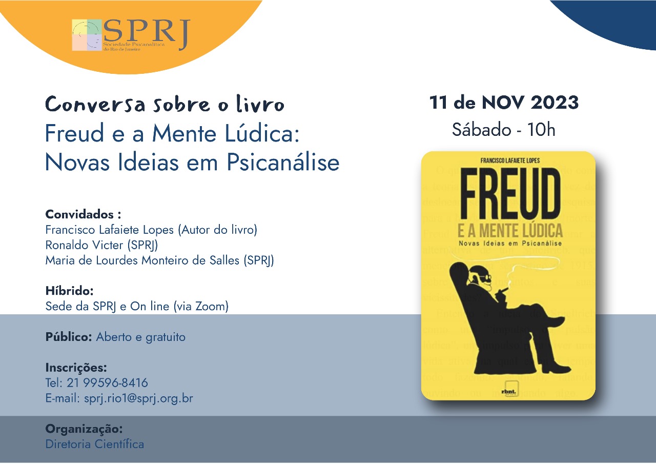 Conversa sobre o livro - Freud e a Mente Lúdica: Novas Ideias em Psicanálise @ Hibrido | Rio de Janeiro | Brasil